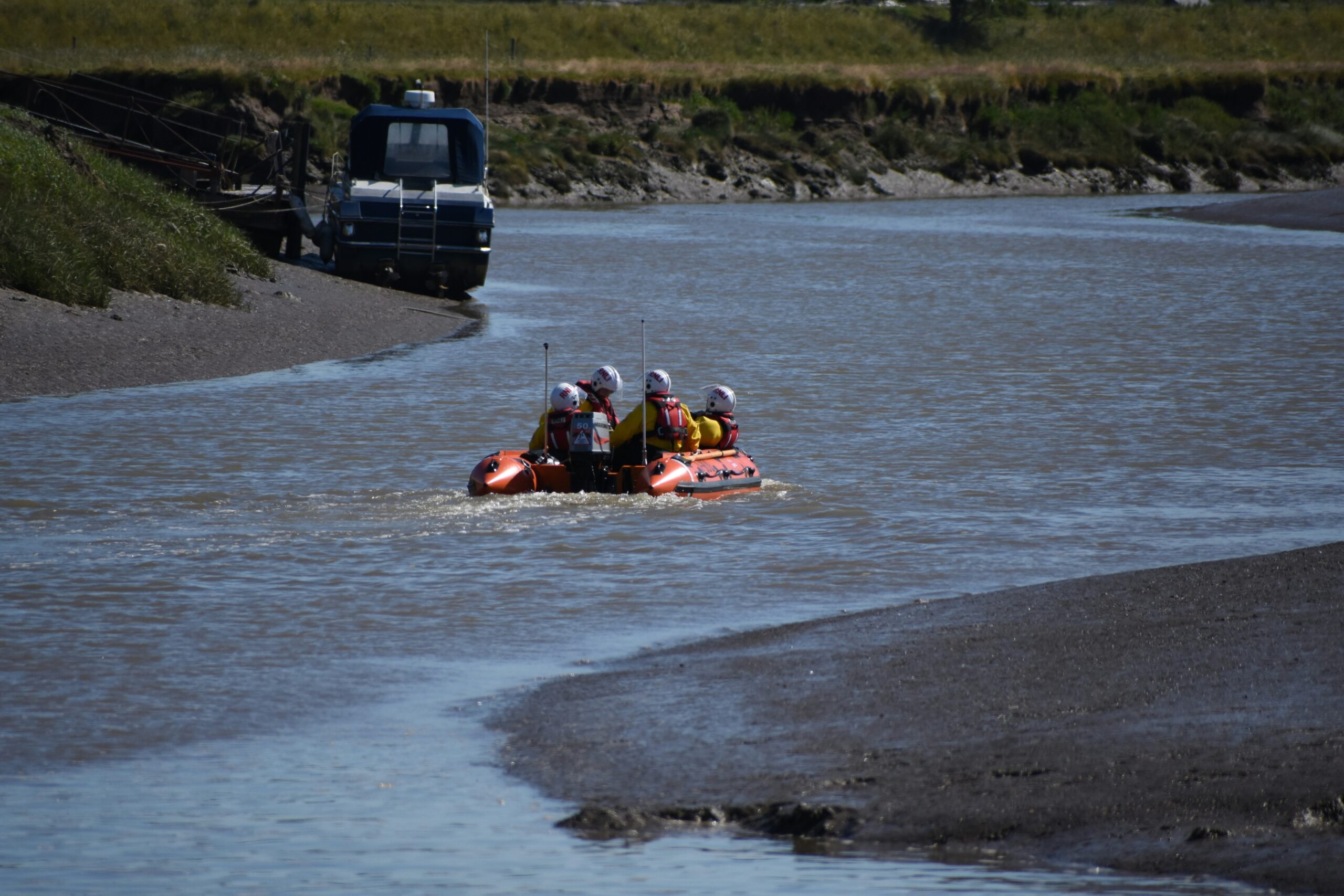 rescue boat in action