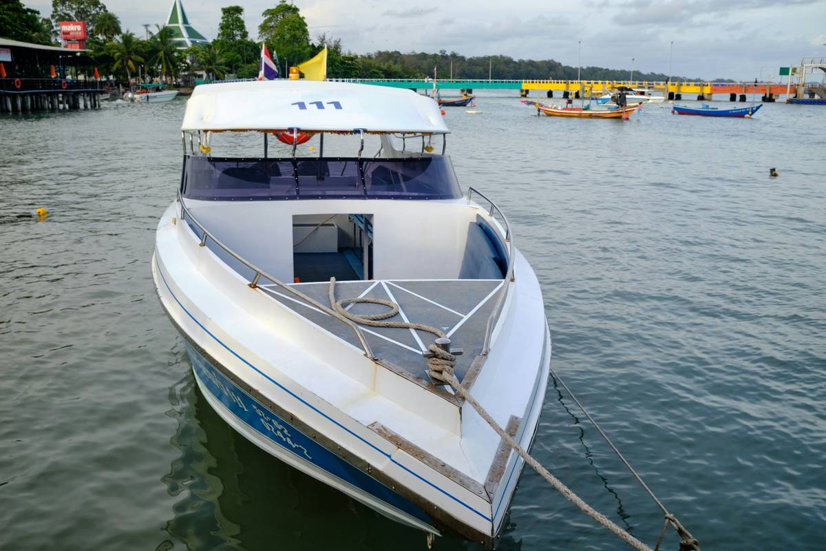 Damaged boat hull showing cracks after collision